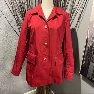 🍒BANANA REPUBLIC RED COTTON PEACOAT SIZE MEDIUM🍒